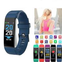 ID115 PLUS Smart Sports Bracelet Bluetooth Wristband Heart Rate Monitor Fitness Tracker Band Watch For IOS Android Smart Watch