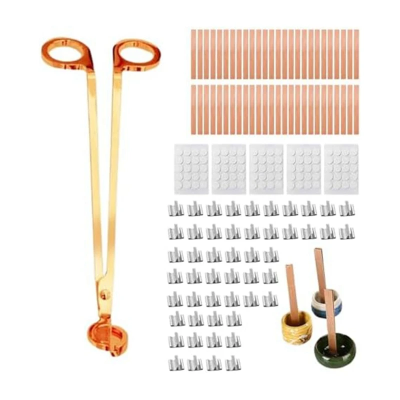 

Wood Wicks For Candles, Wooden Wicks With Wick Trimmer Cutter, Wood Wick Candle Making Kit For DIY Candle Making Easy To Use