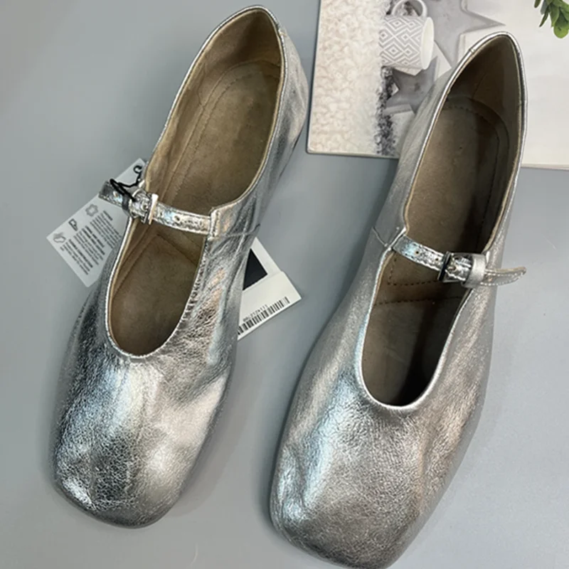 

Withered Minimalist Women's Flat Shoes, Sheepskin Soft And Comfortable Mary Jane Shoes, Commuting Casual Loafers Ladies