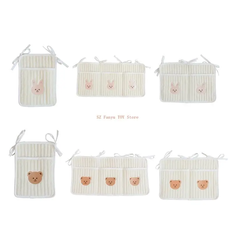 96GC منظم سرير لطيف متعدد الوظائف حقيبة تخزين معلقة منظم الحفاضات #5