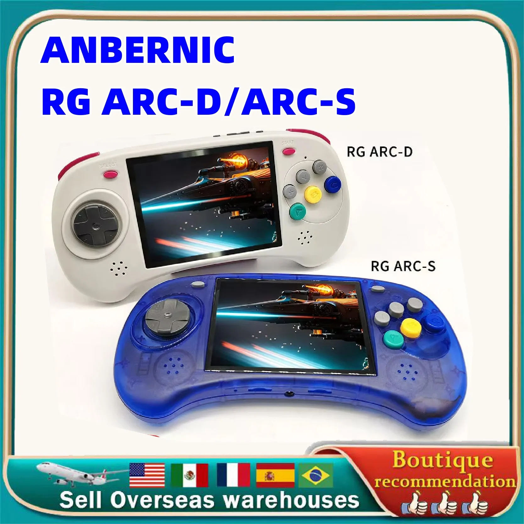 ANBERNIC RGARC-D RGARC-S Handheld Portable Video Game Consoles Android Linux OS 4 INCH IPS Screen 80000Games Retro Game Gifts