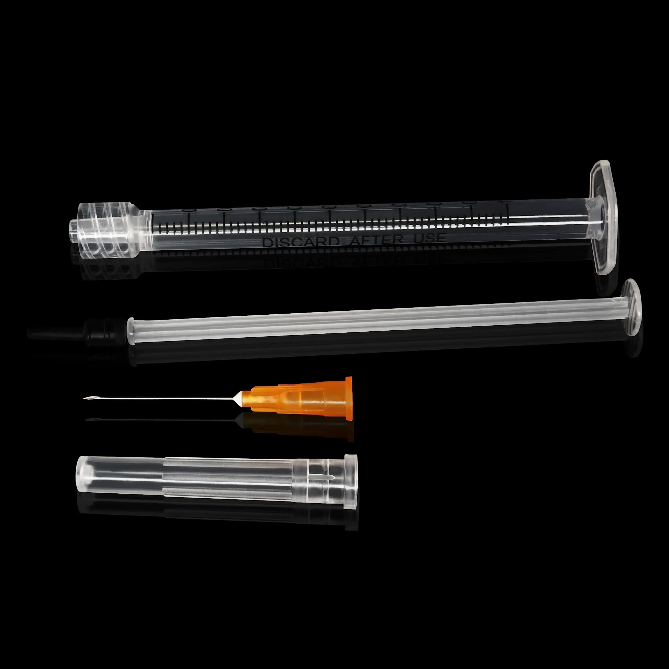 Factory Price 1ml Syringe with 25G 1inch Needle Sterile ,1ml Luer Lock Syringe for Scientific Lab ,Liquids Dispensing,100Pcs