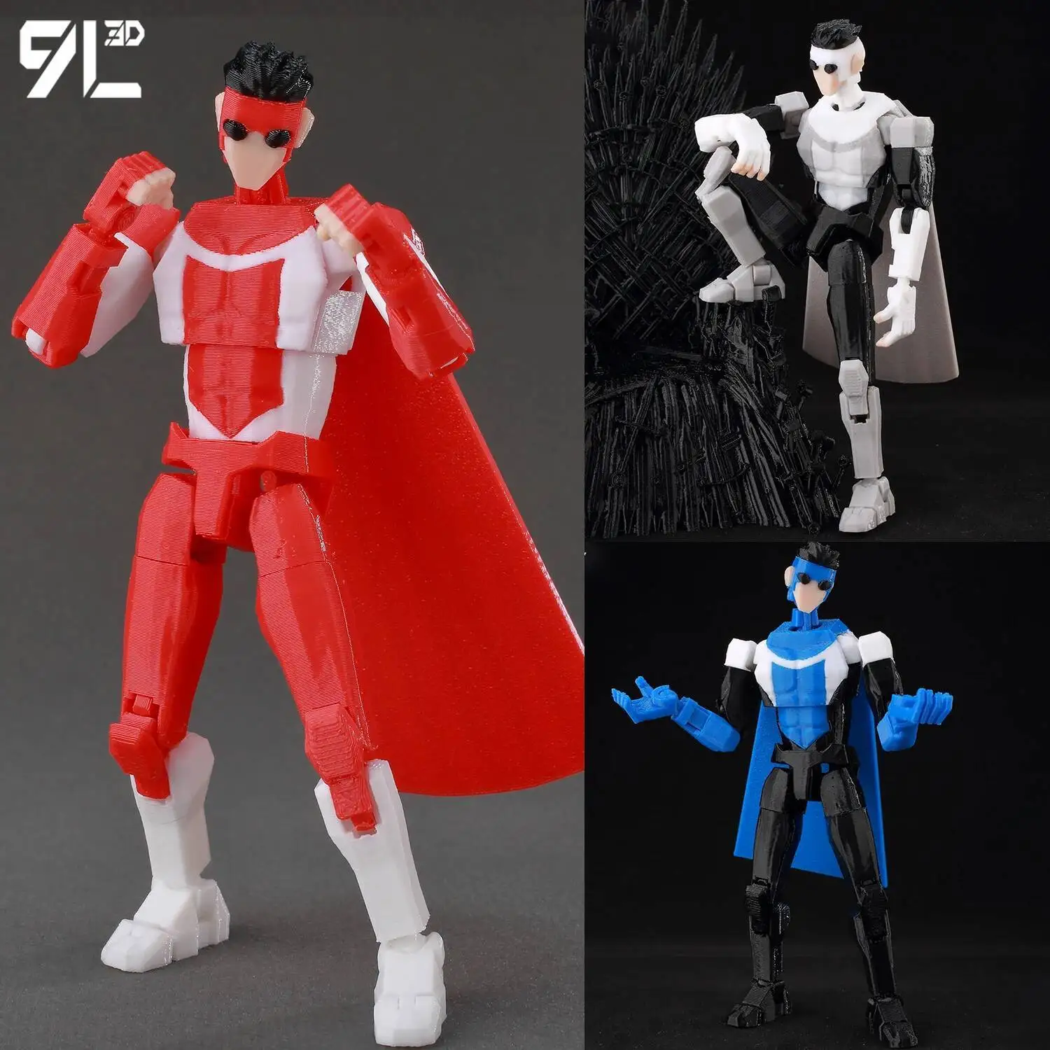 9L3D Lucky13 Invincible Boy Action Figure Superheld Duo met Battle Pose Compatibiliteit Collectible Animation Merch Decoratie