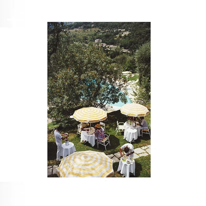 Slim Aarons Chateau Saint-Martin, Cote d'Azur, , Print Art Canvas Poster, Living Room, Home Wall Decor Picture
