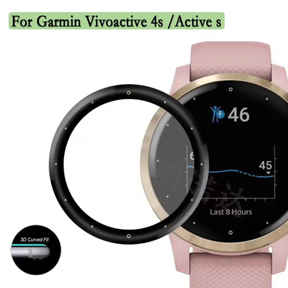 3d Gebogen Samengestelde Film Voor Garmin Vivoactive 4S/Actieve S Schermbescherming 1/2/3Pcs Anti-Kras Film Horlogebeschermer