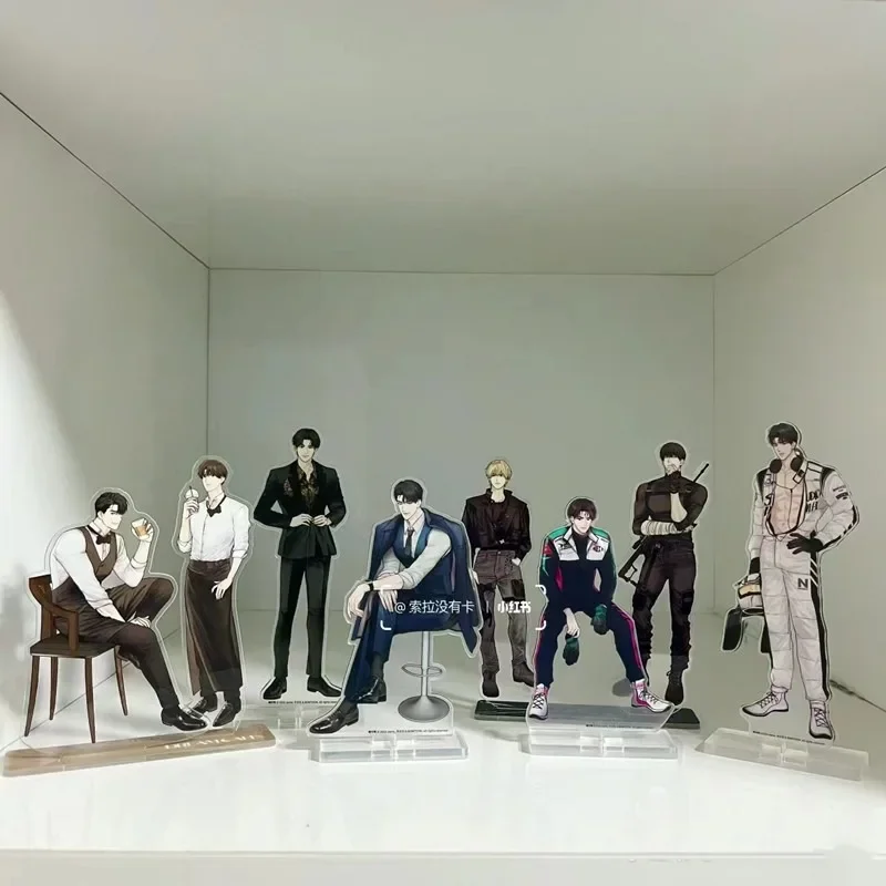 Korean BL Manhwa Payback Anime Acrylic Stand Yoon Jay Lee Yoohan Desktop Display Accessories Room Ornament Cartoon Peripheral