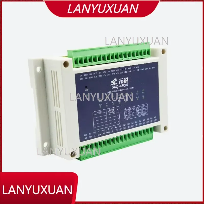 YMYS 16-Channel PLC Relay Module 36V DC 2A Low Voltage Output Industrial Automation RS485 Communication