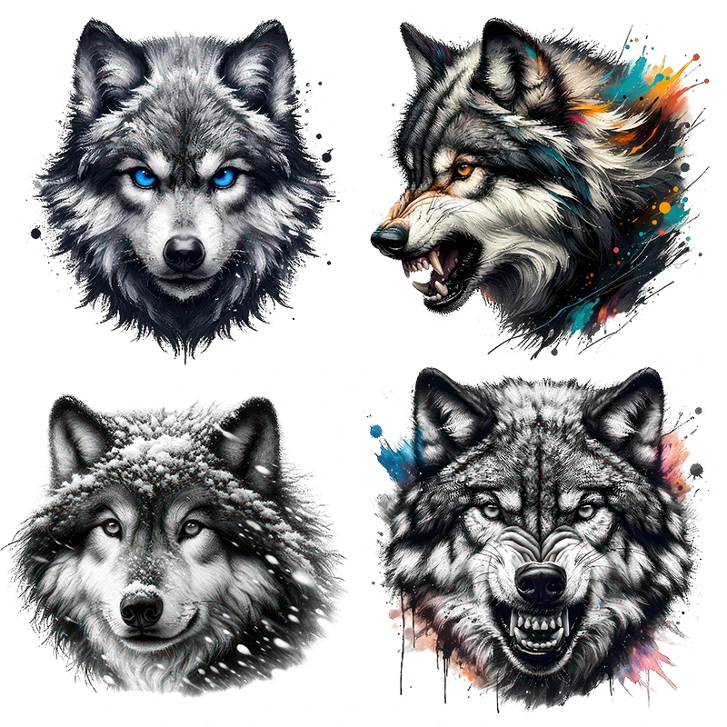 Three Ratels QD181 Cool Wolf Head Art Animal Stickers For home decoration Personalized computer car decals