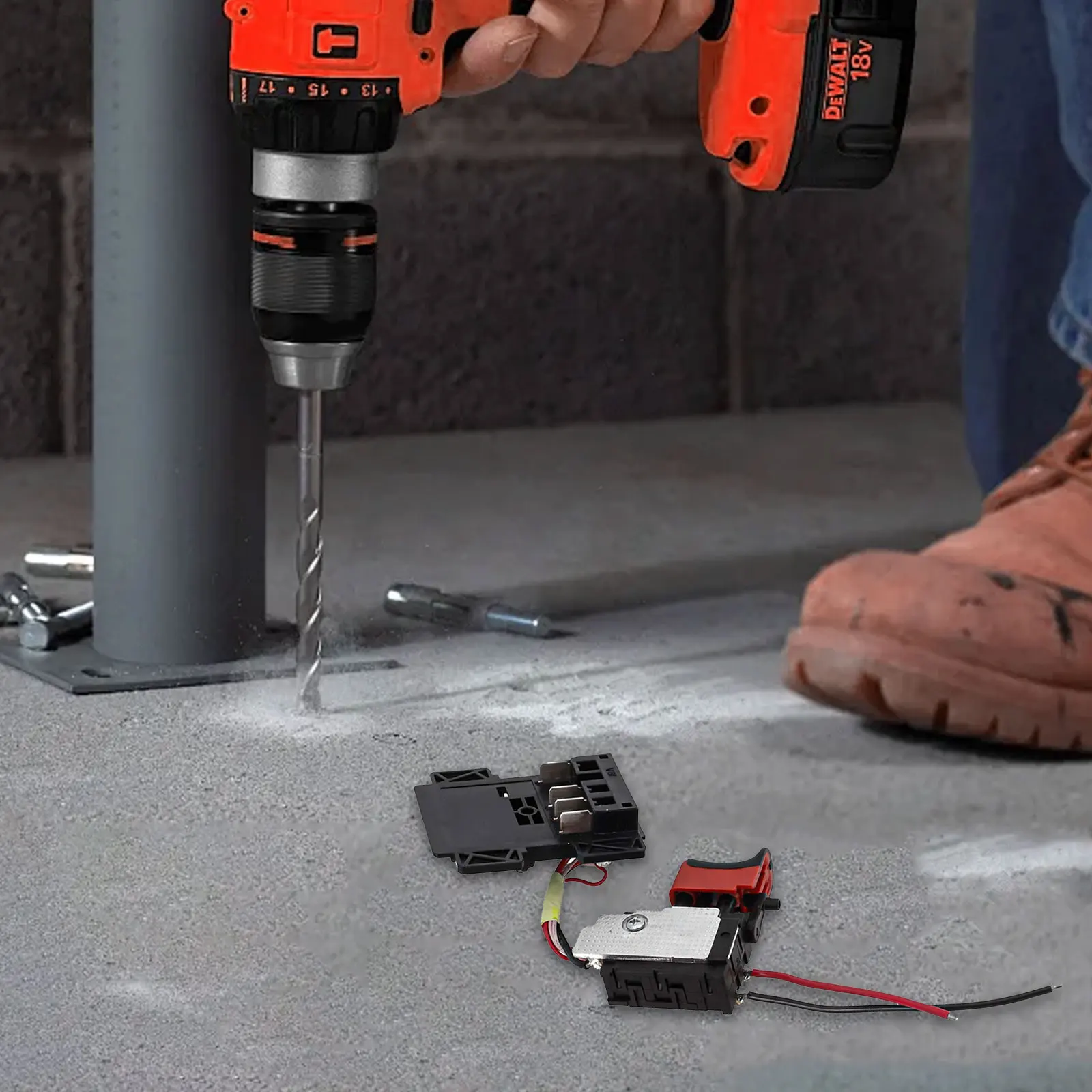 

1pc BS18V Switch For Metabo Power Tool 343410610 Cordless Drill Trigger Switch Electric Drill Dustproof Speed Control Switch