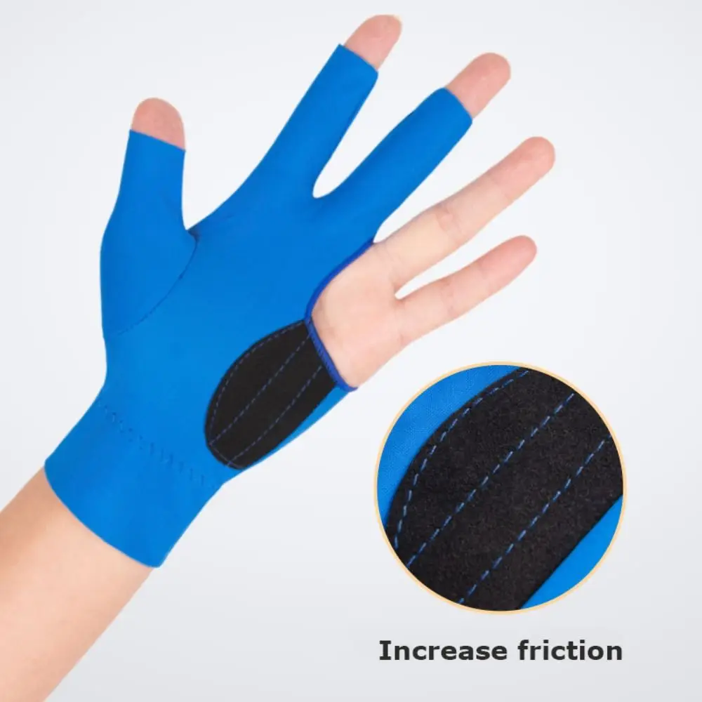 Durable Three Fingers Billiard Glove Anti-slip Breathable Snooker Glove Elastic Fitness Accessories Billiard Training Glove