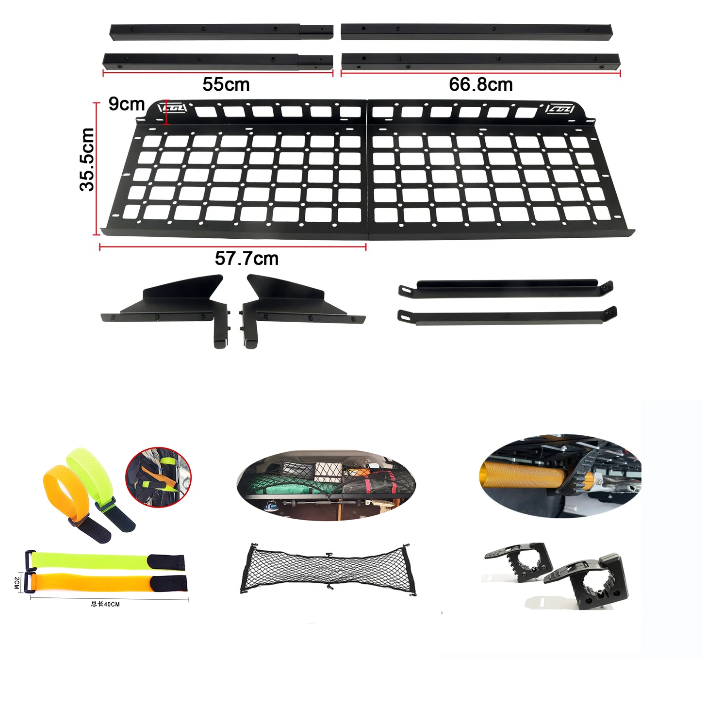 For Toyota RAV4 2019 2020 2021 2022 2023 Modular Storage Panel Shelf Modification Molle panel Rear Trunk Debris Rack Storage