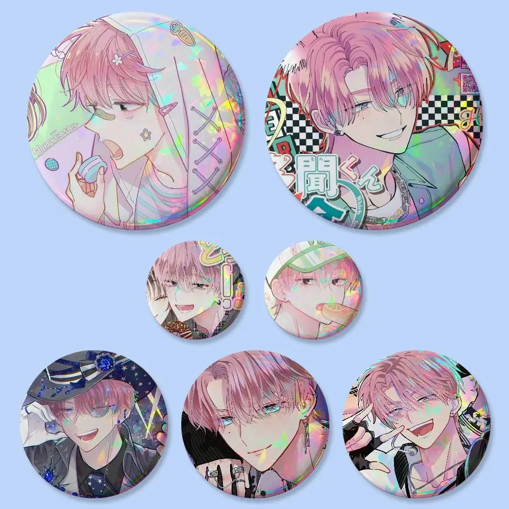 T-Tamon Kun Anime Badges 25 32 44 58 75 Mm Round Cosplay Pin Bag Decor Fans Collect Friends Gifts Brooch Souvenir