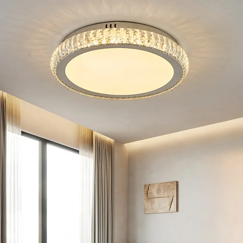 Nordic light luxury crystal ceiling lamp bedroom room lamp simple modern personality restaurant study