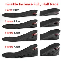 7.5cm 6cm 4.5cm 3cm Air Cushion Elevator Shoe Insole Lifts Inserts Half Insoles for Taller Height Increase Cushion Taller Pads