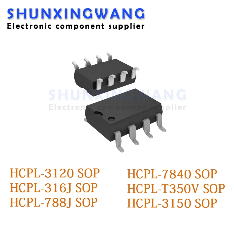 5PCS HCPL3120 HCPL-3120 SOP A3120 SOP-8 FOD3120 HCPL-316J HCPL-788J HCPL-7840 HCPL-T350V T350 HCPL3150 HCPL-3150 A316J  A788J