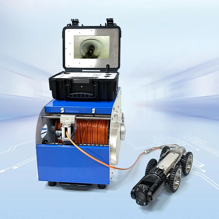 Автофокус PTZ Гусеничный робот-камера для осмотра трубопровода Канализационная промышленная камера с электрическим намоточным устройством для Petrochemical