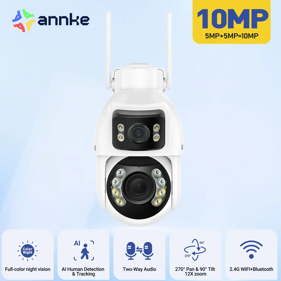 Annke 10MP PTZ Dual Lens WiFi Security Camera with 12X Optical Zoom