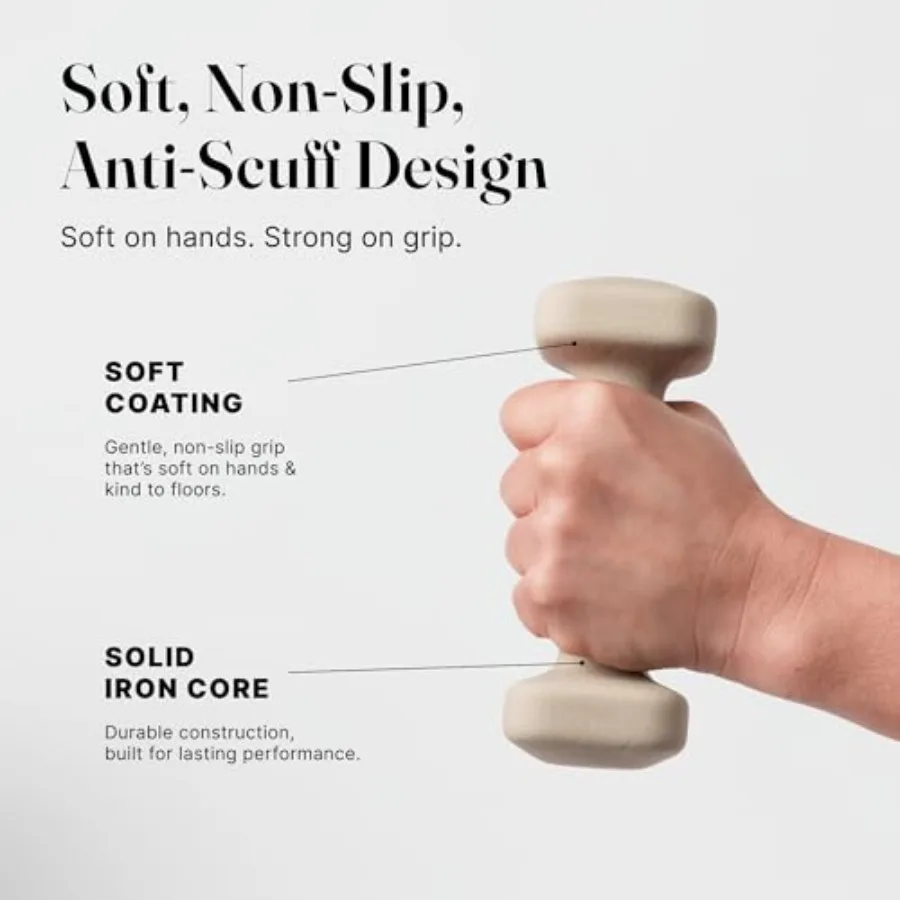 Square Dumbbell Set for Home Gym, Free Weights for Strength Training