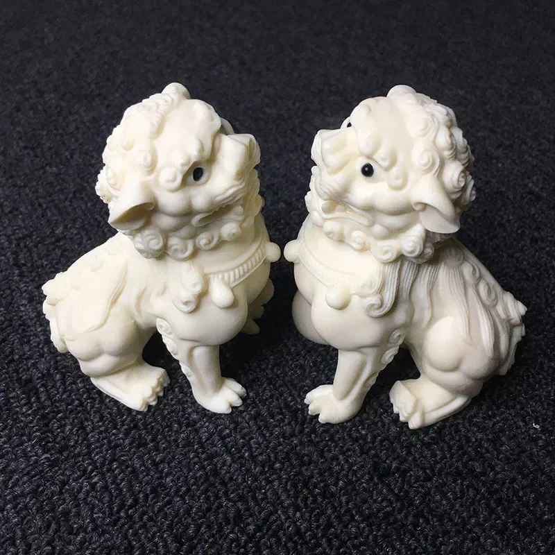 

2 pcs Lucky lion statuette Modern art sculpture Home decoration accessories Cute animal mascot Car decoration High-end gifts