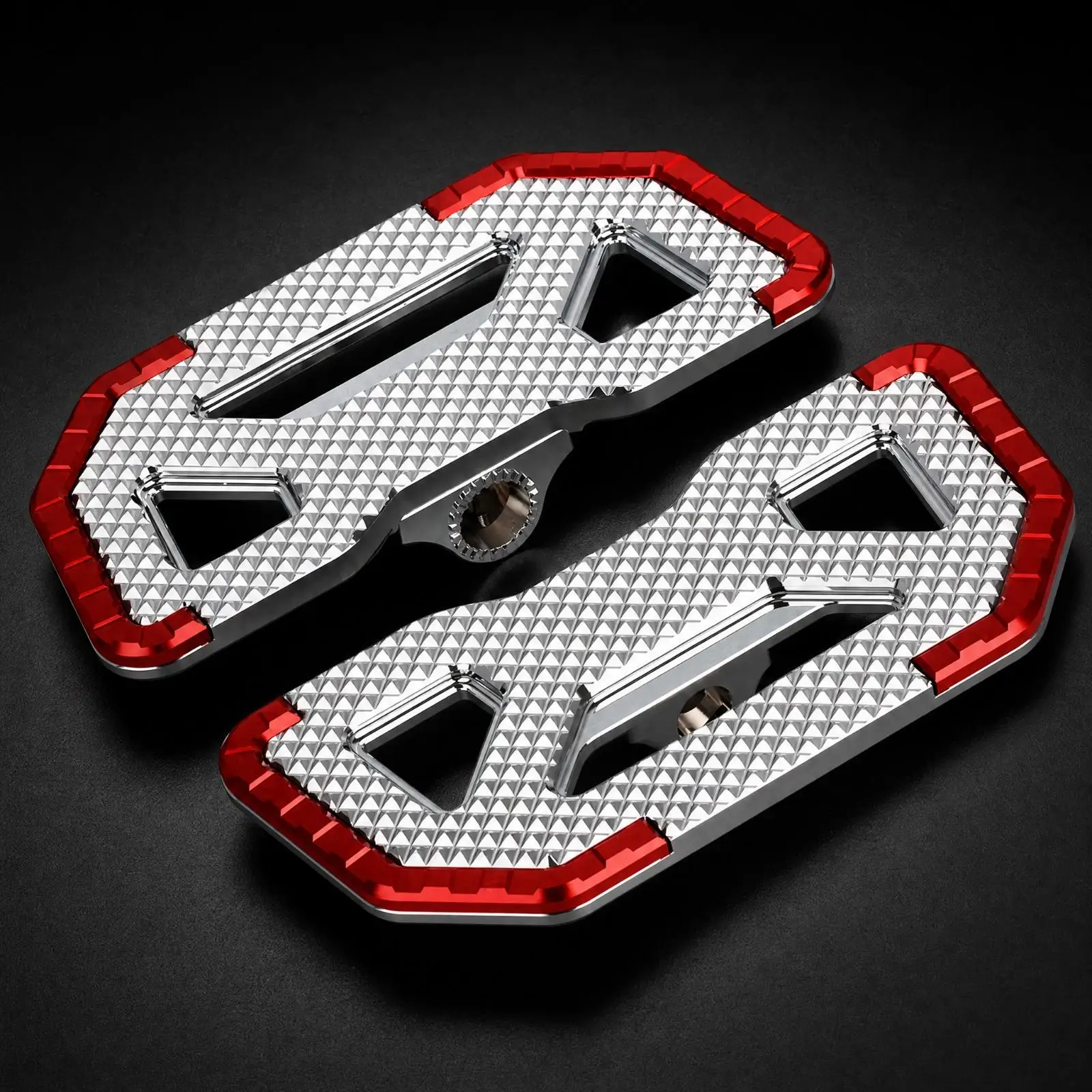 HarleyMotorcycle Motorcyclist Footboards Non-Slip Aluminum Alloy Motorcycle Footboards Front Footrest Rigid Floor Board Kit