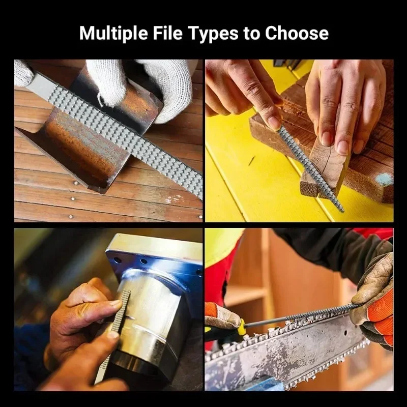 6x 140mm Mini Metal Rasp Needle Files Set Hand Tools for Wood Carving Steel Filing Woodworking