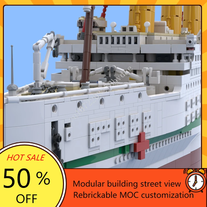 9970 sztuk MOC HMHS Britannic klocki Model okrętła wojennego zestaw klocków technicznych DIY montaż kreatywne puzzle dla dzieci zabawka świąteczny prezent