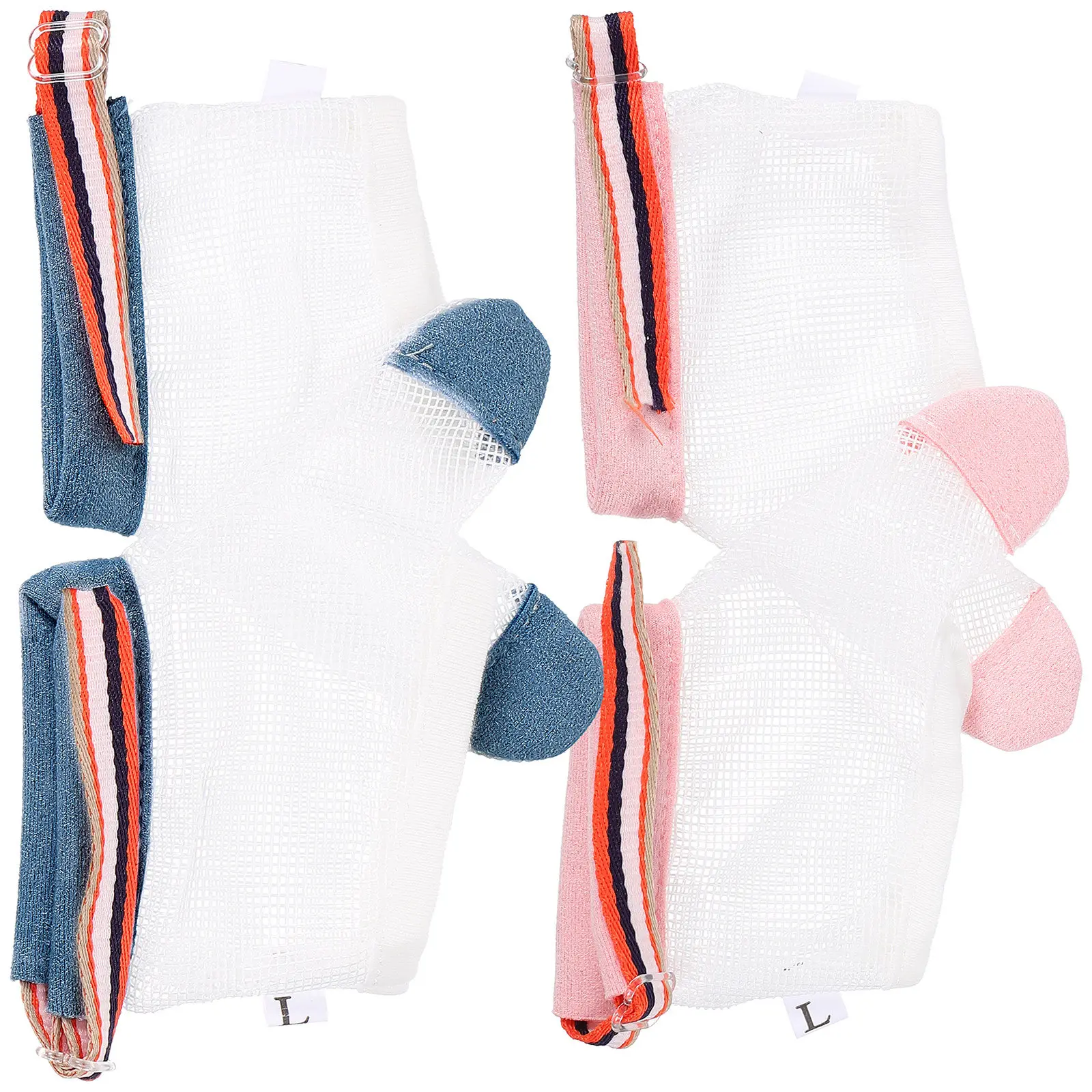 

2Pairs Baby Finger Sucking Stop Gloves Anti-Biting Breathable Mesh Adjustable Infant Thumb Sucking Guard Washable Nylon