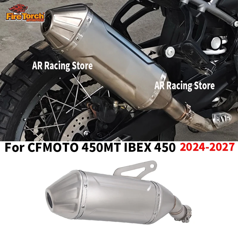 Slip On For CFMOTO 450MT 450 MT IBEX450 IBEX 450 2024 - 2027 Motorcycle Exhaust Escape System Muffler Moto Removable DB Killer