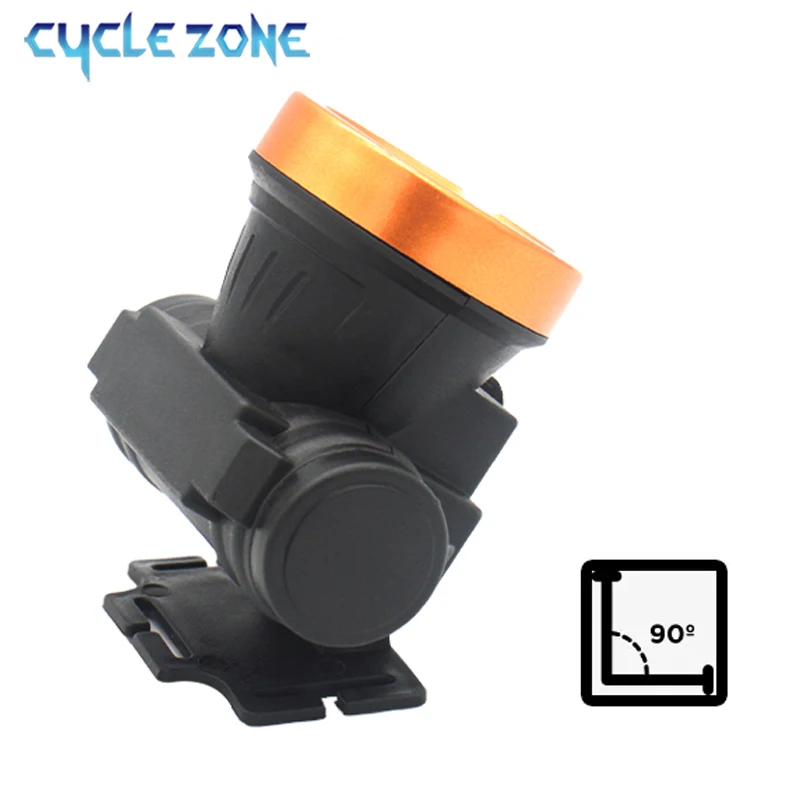 كشافات أمامية خفيفة الوزن قابلة لإعادة الشحن USB 3 أوضاع مصباح يدوي للرأس مدمج في بطارية للتخييم في الهواء الطلق فانوس صيد ليلي