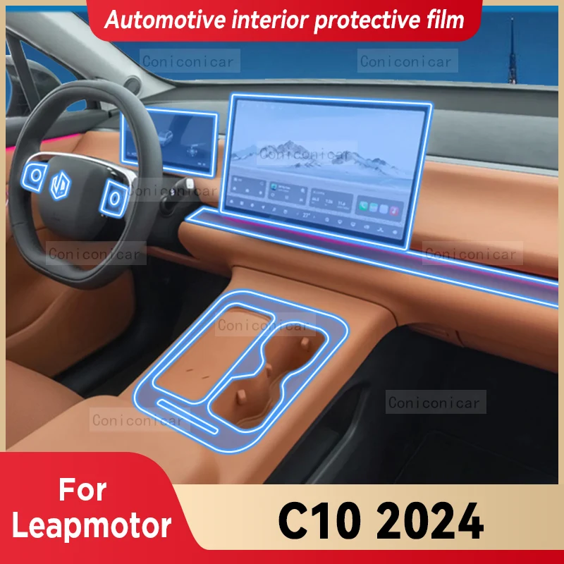 

For LEAPMOTOR C10 2024 Car Interior Center Console Instrument Dashboard Protective Film Anti-scratch Sticker Accessories