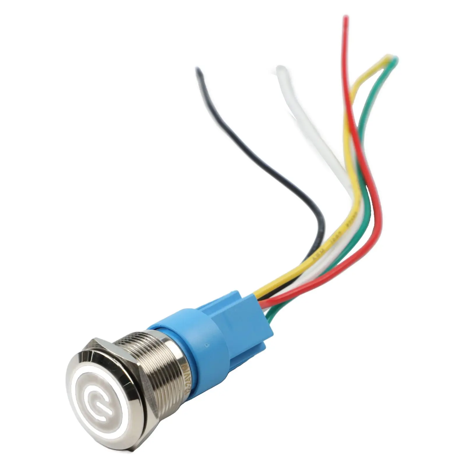 1pc Metal Push Button Switch With LED Indicator Light For 12-24V Automotive Marine Accessories Easy To Install