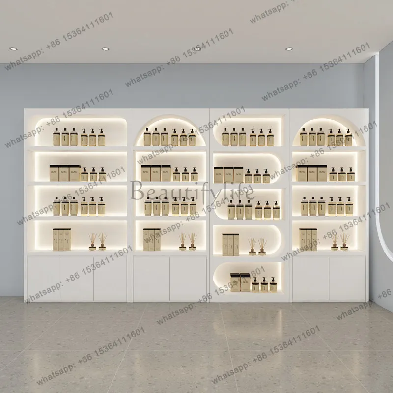 LJY Nordic High-grade Display Cabinet Modern Minimalist Beauty Salon Skin Care Products Display Cabinet Commercial Furniture