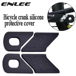 ENLEE 4pcs/1set Bicycle Crank Protector Universal Mountain Bike Crankset Silicone Protector Cycling Accessories