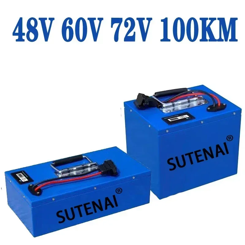 Batterie au lithium pour véhicule électrique, super capacité, 72V, 48V, 60V, 100km, moto électrique, tricycle