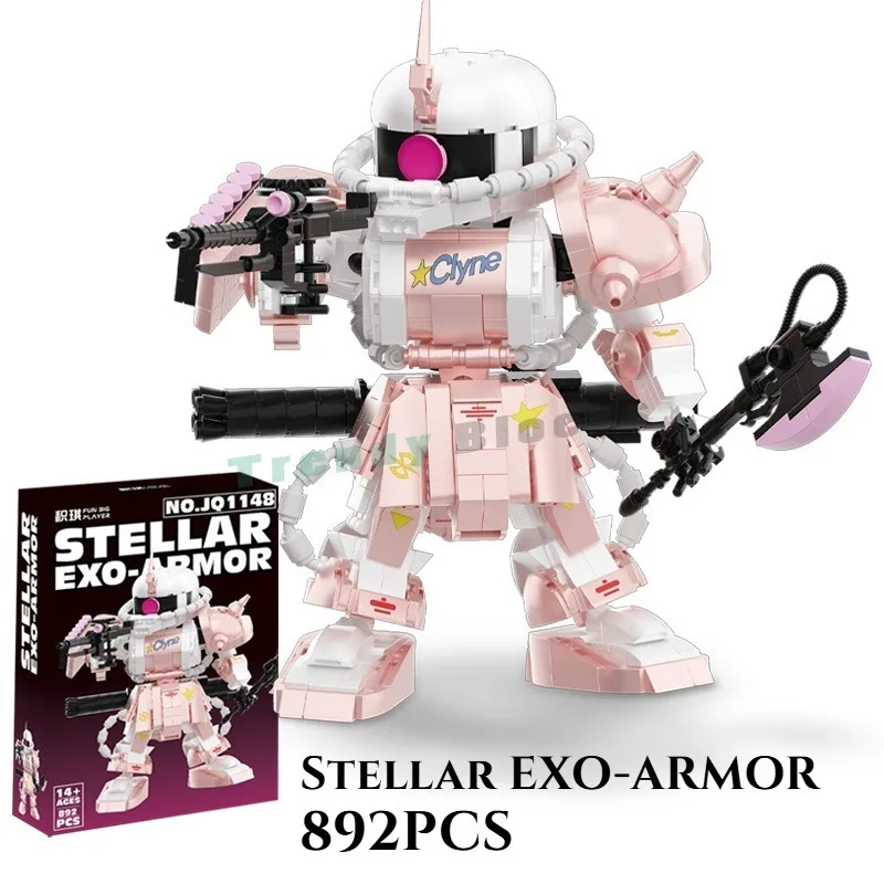892-teiliger STELLAR EXO-ARMOR Mecha-Modellbausatz, Kreatives Bewegliches DIY-Spielzeug für Kinder und Erwachsene als Geburtstagsgeschenk