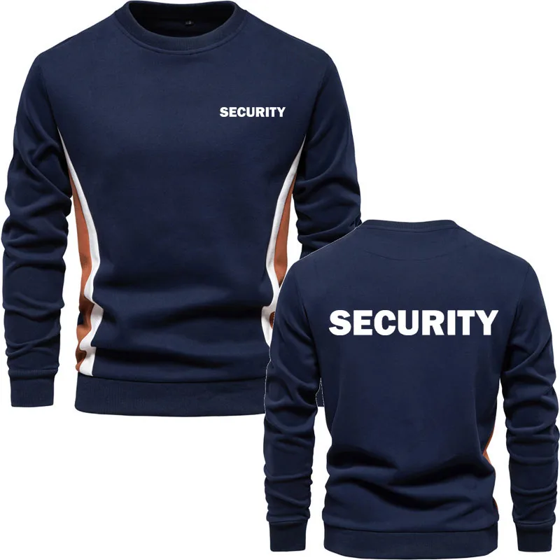 

Cotton men's hoodie security printed fashion crew neck design pullover Spring and autumn simple classic men's pullover