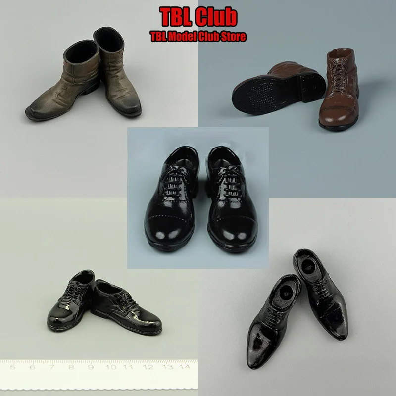 

1/6 Scale Pointed-Toe Shoes Chelsea Boot Formal Round-Toe Leather Shoes Male Accessory For 12-inch Action Figure Soldier ﻿
