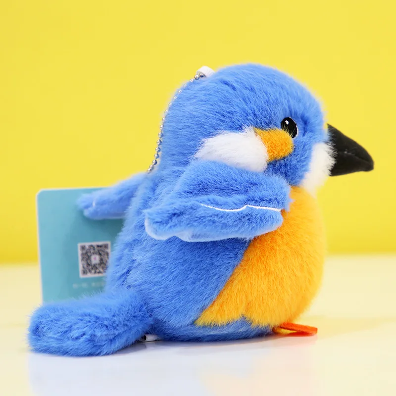 سلسلة مفاتيح بدلاية من القطيفة على شكل طيور كرتونية للفتيات ، ديكور غرفة كاواي ، بطريق ، ببغاء ، عش ، عش ، أنيمي ، هدايا أعياد لطيفة ، كاواي