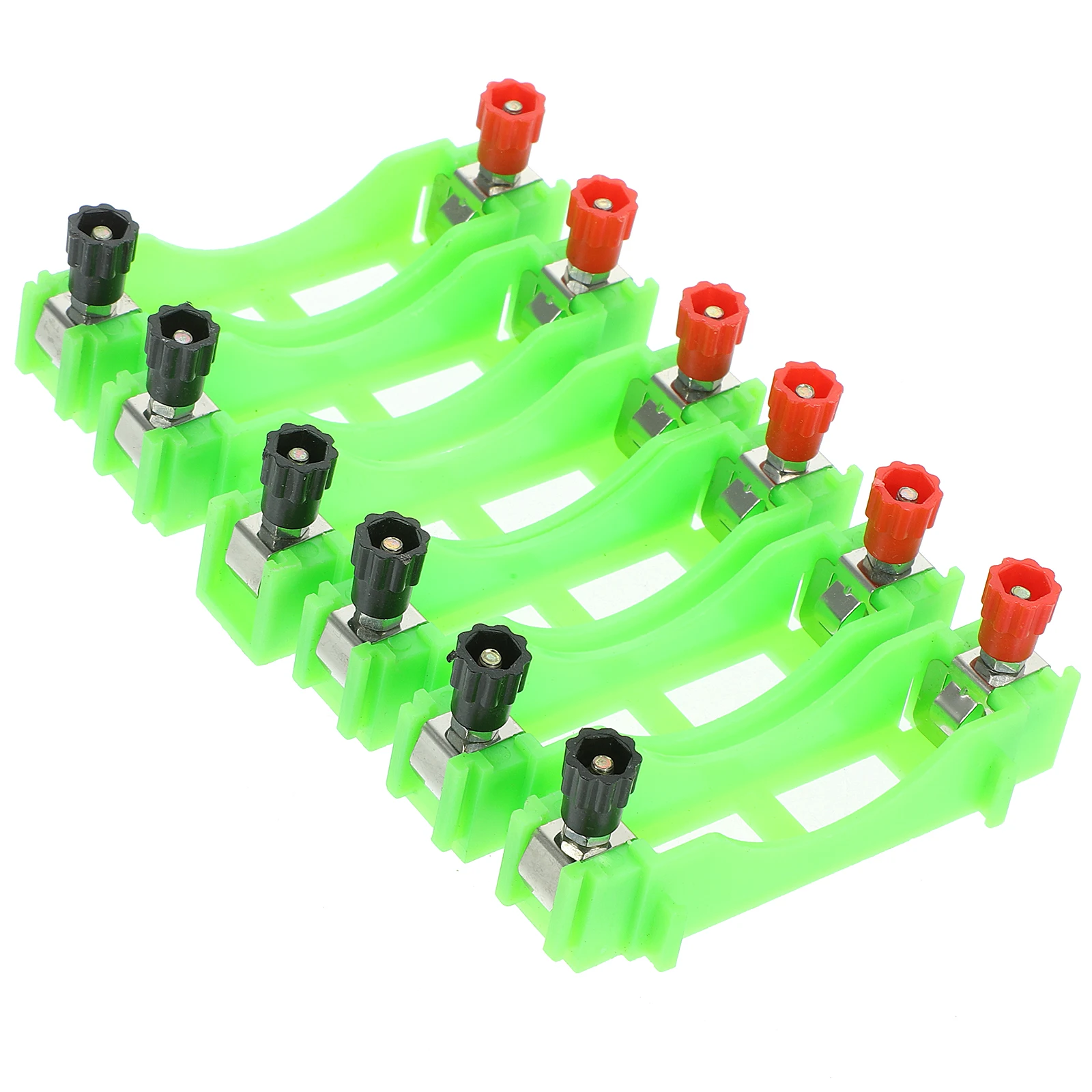 

6pcs Case Holder Green Plastic Storage Box for Physics Labs Teaching Tools Child Aa Case Organzier