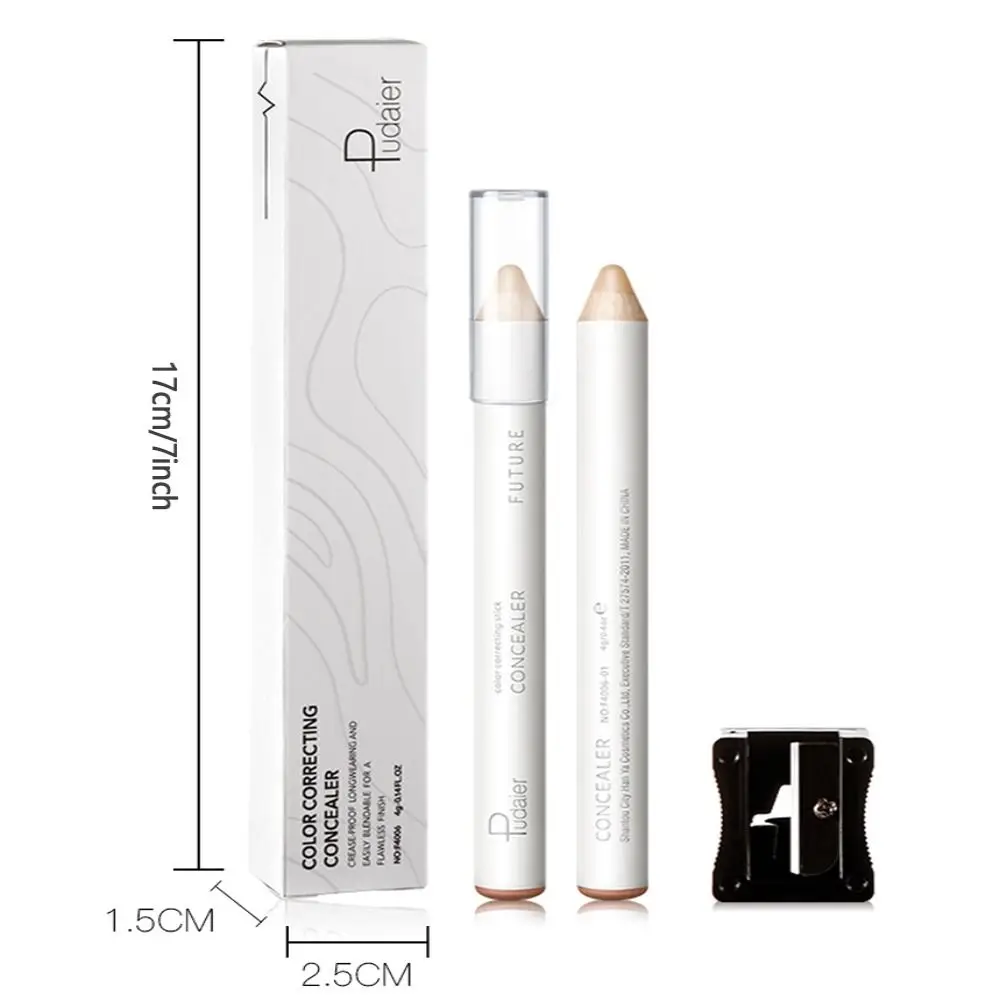 Make-Up Tool Olie Controle Sproeten Basis Foundation Stick Cosmetische Concealer Pen Matte Concealer Crème Gezicht Contour Met Puntenslijper