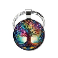 Stylish Tree Of Life Keychain Unisex 4 Styles High Quality Peacock Dolphin Backpack Charm Pendant Couple Key Ring Economical