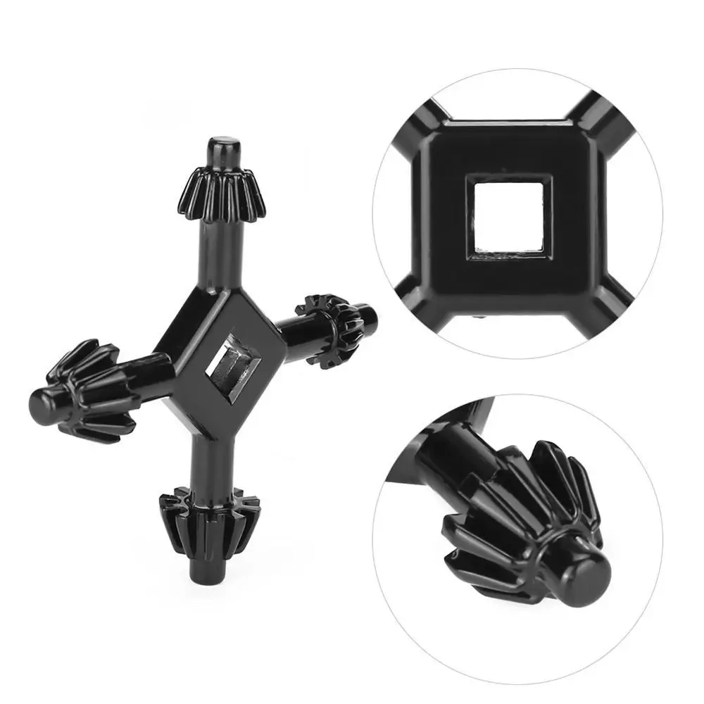 Universal Metal Drills Chuck Key 4 in 1 Black Multifunctional Chuck Key Mini Spanner Handheld Drilling