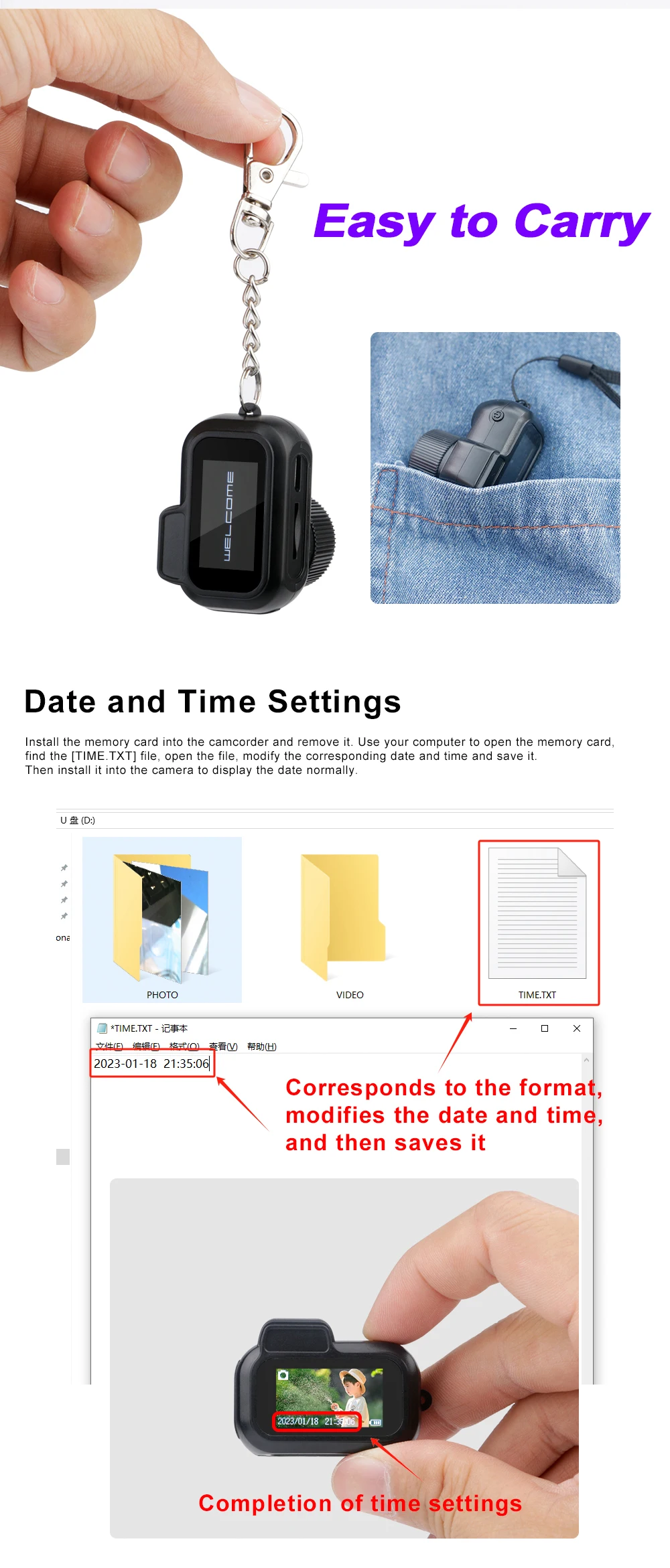 Mini Retro Camera for Kids 1080P HD Video Recording With 0.96 Inch Screen Portable Vintage Style Digital Camera Gift Y3000 Y2000