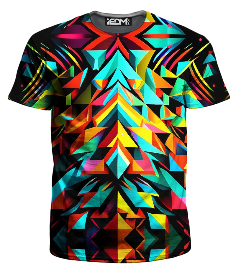 Coloured Dinosaur Pattern T-Shirt Men Fashion Personalised 3D Printed T-Shirt for Kids Summer Popular Outdoor Loose Clothing Top