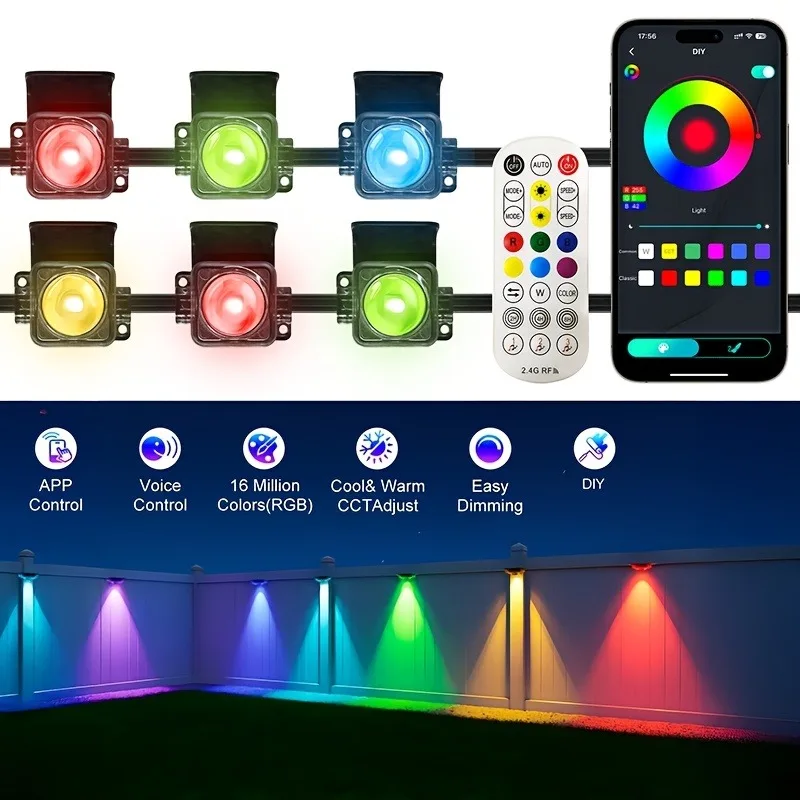 أضواء LED الذكية الخارجية APP التحكم في أضواء الحديقة الخارجية RGB التدرج مع أضواء المناظر الطبيعية LED للتحكم عن بعد مناسبة #2
