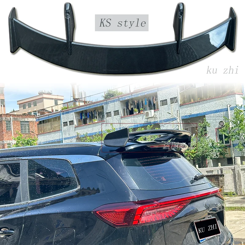 Suitable For Chery Tiggo 8 Pro High-Quality ABS Material Rear Spoiler Carbon Fiber Patterned KS Style Rear Spoiler Tail Wing