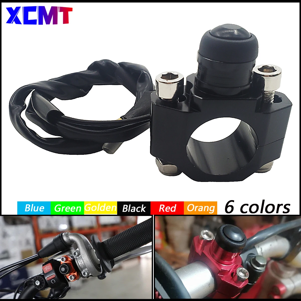 

CNC Universal Motorcycle Engine Stop Start Kill Switch Momentary Push Button Switch For Yamaha Kawasaki KTM Honda CRF250 CRF450