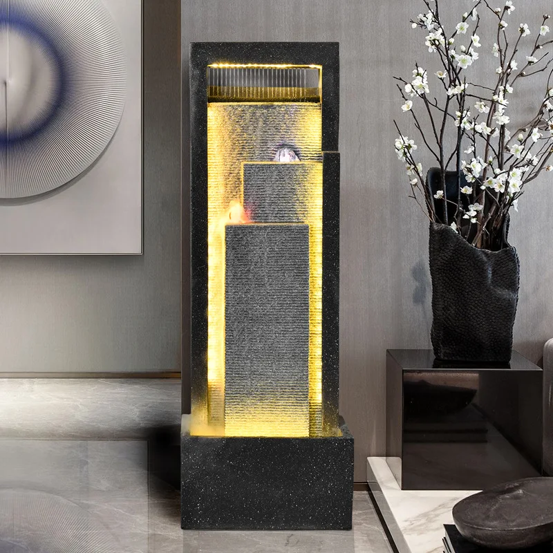 Office Indoor FountainLandscape Fountainsitting Indoor FountainScreen Plutus Home Decor Фигурки В Миниатюрах ZY50XBJ