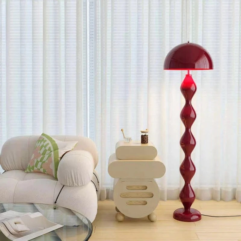 Retro Mushroom Decorative Floor Light Nordic Simple Sofa Corner Floor Standing Lamp for Living Room Decor