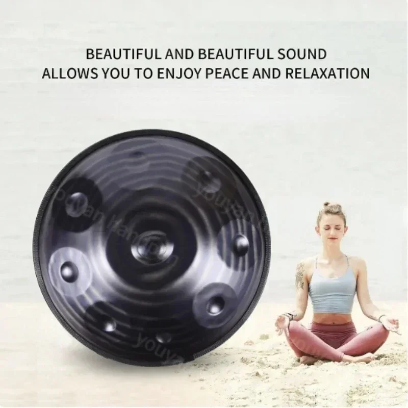 423/440hz Hand pan Drum 9/10/12note D minor tones 22 inch tambor meditation instrument yoga music drum gift steel tongue drum
